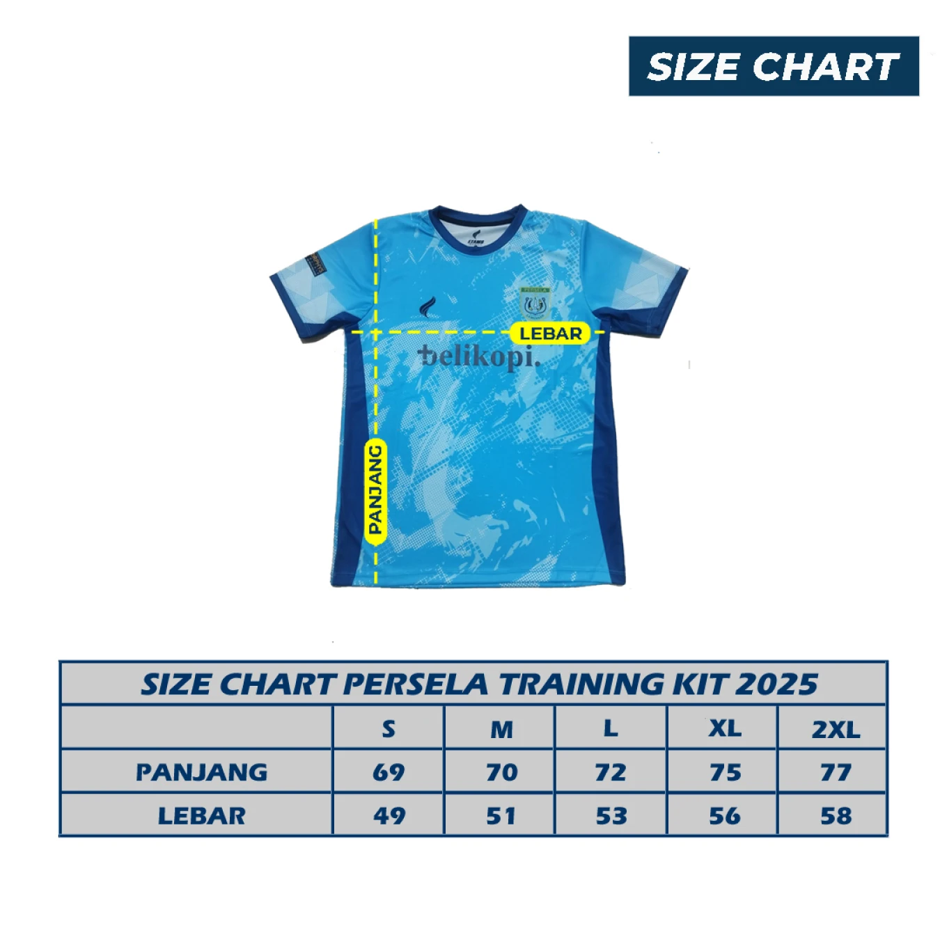 Jersey Persela Training Kit Light Blue 2025 || [Persela Store X Etams] - #Oraoriora
